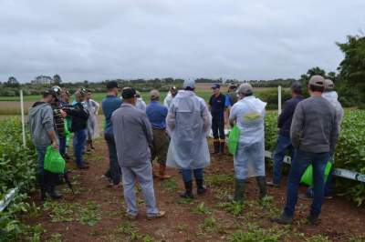 Produtores enfrentaram o mau tempo para participar do dia de campo