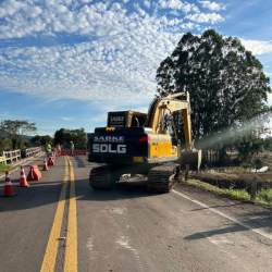 Concessionária inicia recuperação da “Ponte Seca” e restringe trânsito sobre a RSC-287