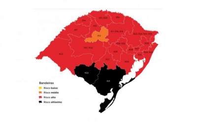 Região sul pintou de preto o mapa do estado