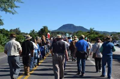 Aposentados caminharam contra a reforma da Previdência