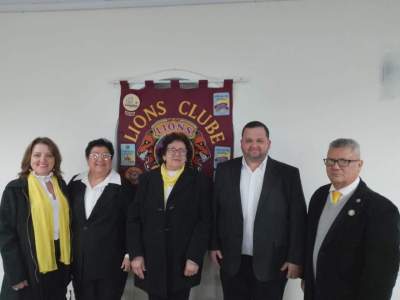 Posse prestigiada no Lions Clube Candelária