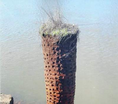 O que são os pilares à beira do rio Pardo, no Passa Sete?