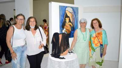 Solange, Liege, Miriam e Cristine no vernissage