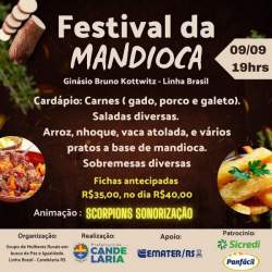 Sábado é dia de Festival da mandioca