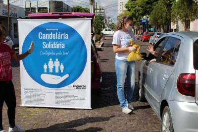 Coleta no centro abre a campanha Candelária Solidária