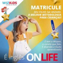 Wizard Candelária: aula demonstrativa de inglês para crianças a partir de três anos