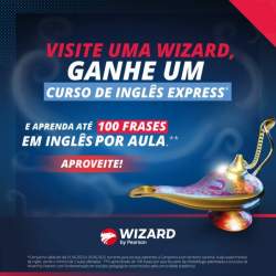 Visite a Wizard Candelária e ganhe um curso de Inglês Express