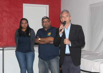 Claudia e Luis Fernando Barbosa com o prefeito Paulo Butzge