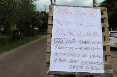 Moradores da Rua da Praia organizam protesto nesta terça, 12