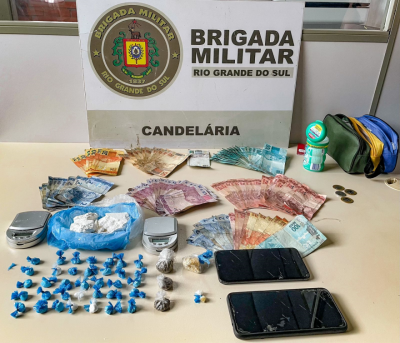 BM prende homem e apreende adolescente por tráfico de drogas 