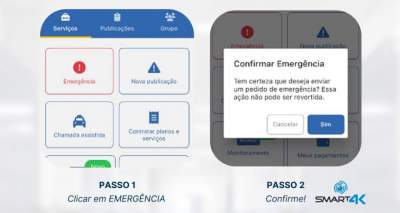 Aplicativo com botão de emergência para as escolas