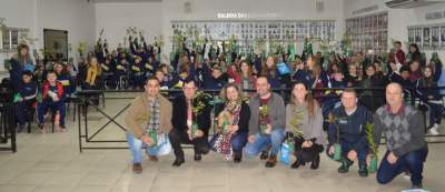 Cerca de 100 alunos estiveram presentes em evento na Câmara | Crédito: Matheus Haetinger - AI Câmara