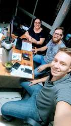 A equipe da Life: Patrícia, Cristian e Jardel: marketing e comunicação