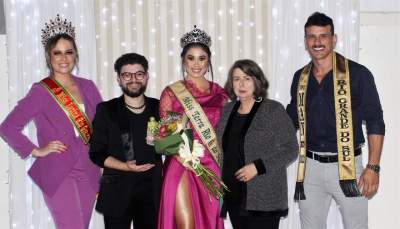 A Miss Latina Rs Betina Sampaio, Michael Costa, Gabriele Bredow, Odete Jochims e Diego Lopes Man RS 