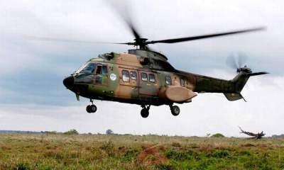 Helicóptero da FAB dá início aos resgates na Rebentona e Linha do Rio 