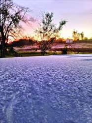 Onda de frio traz geada e até chuva congelada