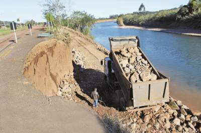 Linha do Rio: Empresa inicia obras de contenção do rio Pardo sobre a VRS 858