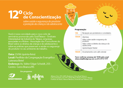 Cerro Branco sediará seminário do 12º Ciclo de Conscientização