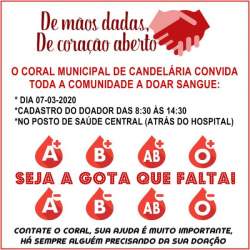 Coral Municipal realiza campanha de doação de sangue