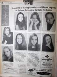 Na Folha, as candidatas ao concurso de 1998