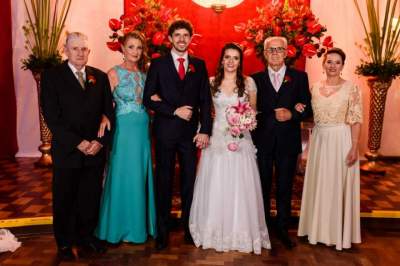 Jacob Ellwanger, Nelita Ellwanger Borstmann, Samuel e Alessandra, Ottmar Ignácio Becker e Claudia Scherer da Silveira