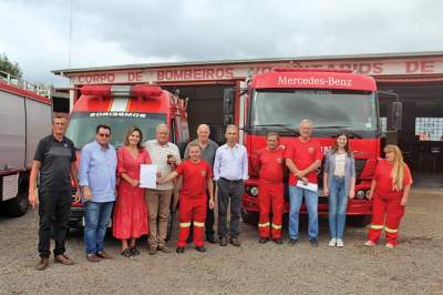 Bombeiros Voluntários recebem emenda parlamentar 