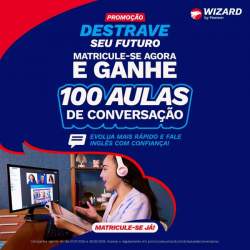 Conversação grátis na Wizard Candelária 