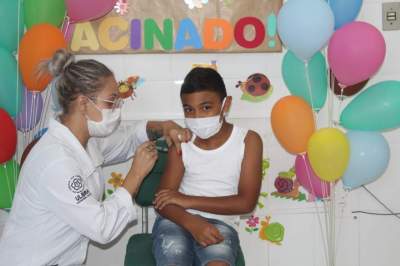 Ikaro Diogo Silveira de Andrade, de seis anos: vacinado