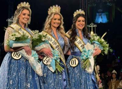 Tatiane, Nathalia e Karoline são as soberanas da 39ª Oktoberfest 