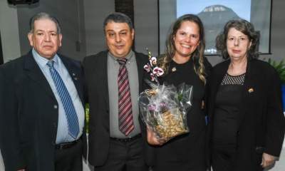 Rui Flores e Silva e Odete com os afilhados José Antonio Jardim Silveira e esposa Moema