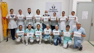 Equipe do hospital está engajada na campanha de prevenção ao coronavírus