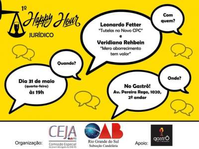 Comissão do Jovem Advogado promove 1º Happy Hour Jurídico