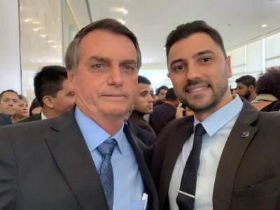 Anderson com o presidente Jair Bolsonaro