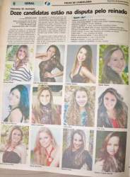 Na Folha, as candidatas para o concurso de 2012