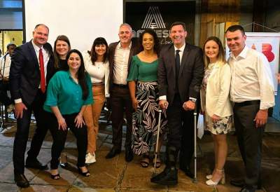 O Presidente Estadual da OAB/RS, Dr. Leonardo Lamachia com integrantes da OAB Candelária.