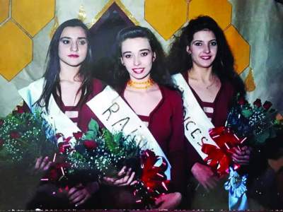 As soberanas da II Femel, Rainha Cristina Butzge com as Princesas Cleidi Mohr e Michelle Oliveira

