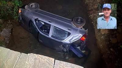 Homem morre após carro cair de ponte no Palmital 